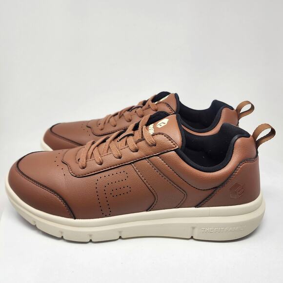 Fitville BriskWalk Oxford Walking Shoe Men 12.5Wide Brown with Cream Sole main image 3